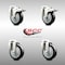 Service Caster 4 Inch 316SS Black Polyurethane Swivel Bolt Hole Caster Set with 2 Lock Brake SCC-SS316BHTTL20S414-PPUB-BLK-2-S-2 - alternate 6